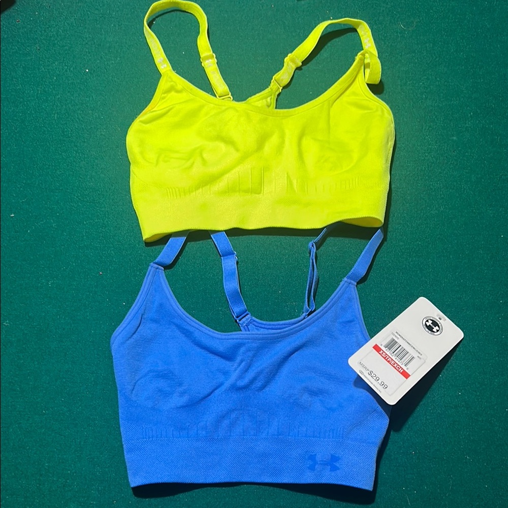 Under Armour Women's Sports Bra Set - Yellow and Blue